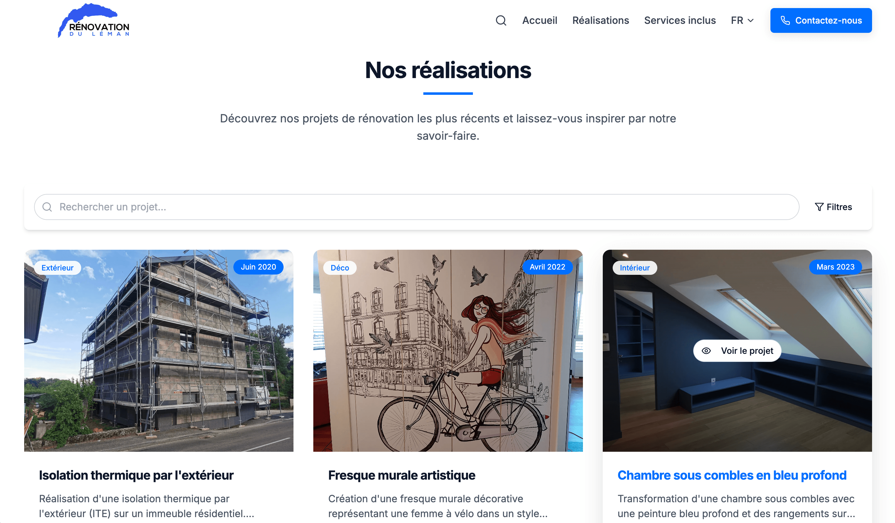 Rénovation du Léman — screenshot 2