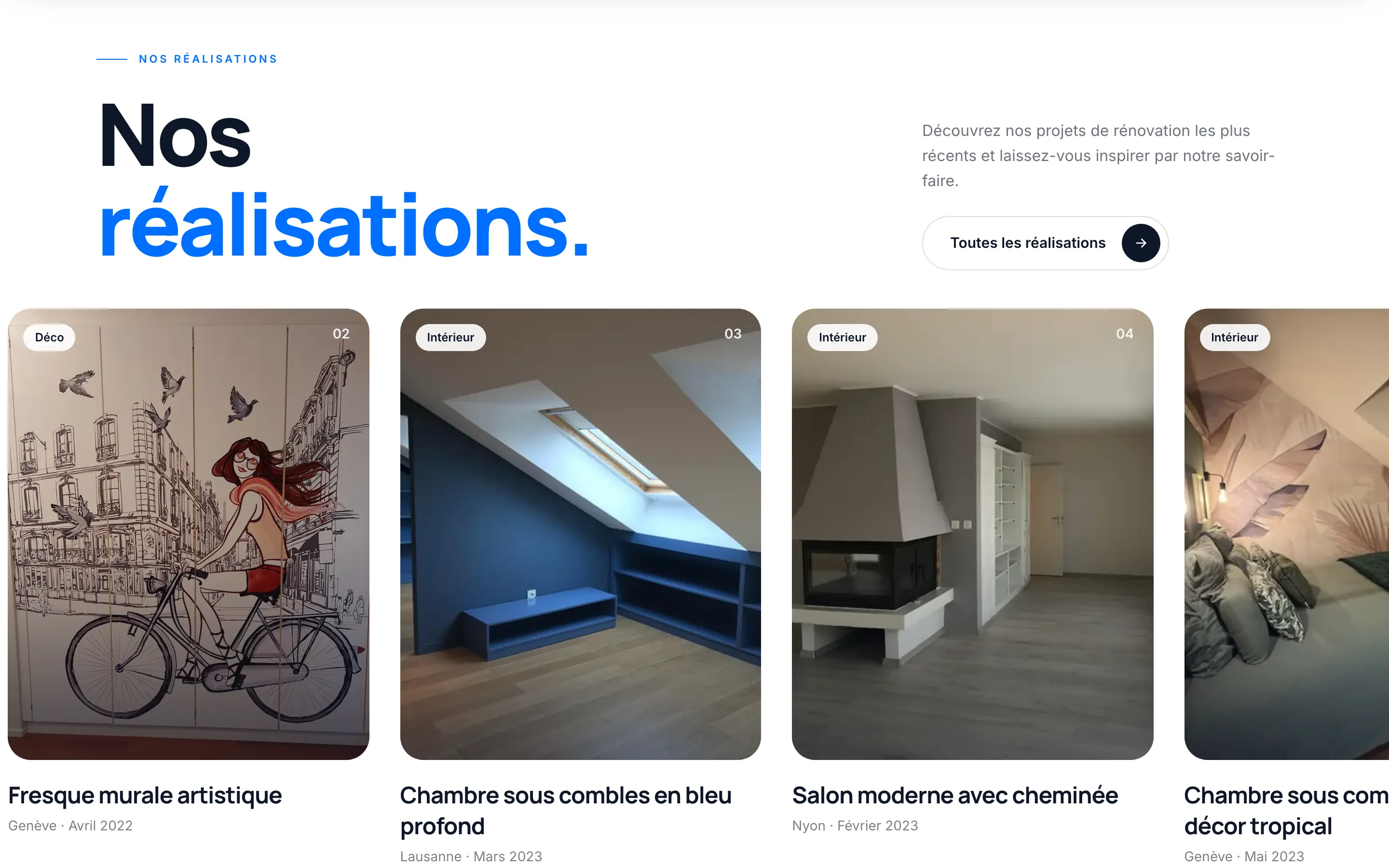 Rénovation du Léman — Réalisations épinglées